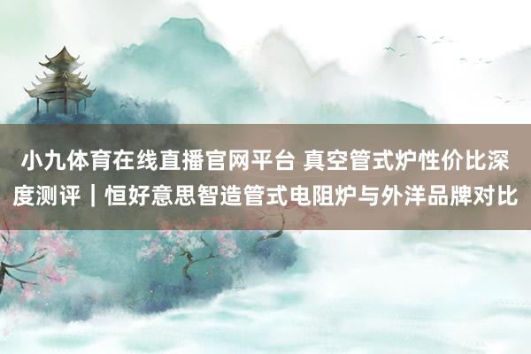 小九体育在线直播官网平台 真空管式炉性价比深度测评｜恒好意思智造管式电阻炉与外洋品牌对比