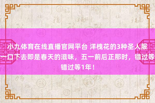 小九体育在线直播官网平台 洋槐花的3种圣人服法，一口下去即是春天的滋味，五一前后正那时，错过等1年！