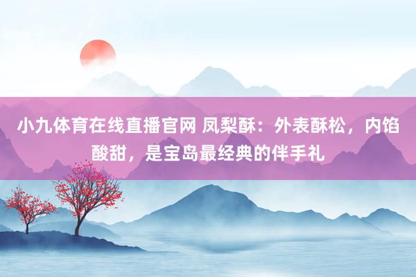 小九体育在线直播官网 凤梨酥：外表酥松，内馅酸甜，是宝岛最经典的伴手礼