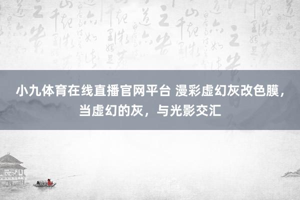 小九体育在线直播官网平台 漫彩虚幻灰改色膜，当虚幻的灰，<a href=