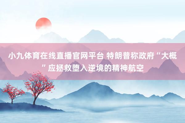 小九体育在线直播官网平台 特朗普称政府“大概”应拯救堕入逆境的精神航空
